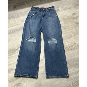 Women's Super-High Rise Distressed Baggy Jeans Wild Fable‎ SZ 8R 30x31.5